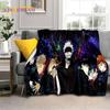 Anime Jujutsu Kaisen Itadori Yuji 3D Blanket,Soft Throw Blanket for Home Bedroom Bed Sofa Picnic Travel Office Cover Blanket Kid