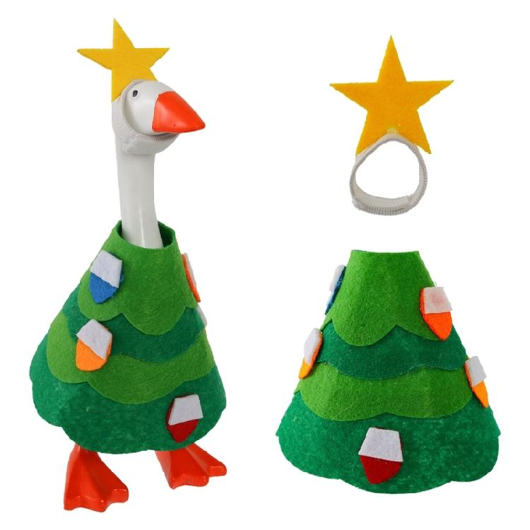 Elegant Holiday Porch Geese Decoration For Christmas New Year Outdoor Garden Yard Decoration Fabric Accessory