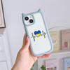 Soft Cat Ear Phone Cases for iPhone 16 15 13 12 11 Pro Max 14 Plus XR XS Max TPU Anti-Drop Transparent Acrylic Back Cover N88 Love Design