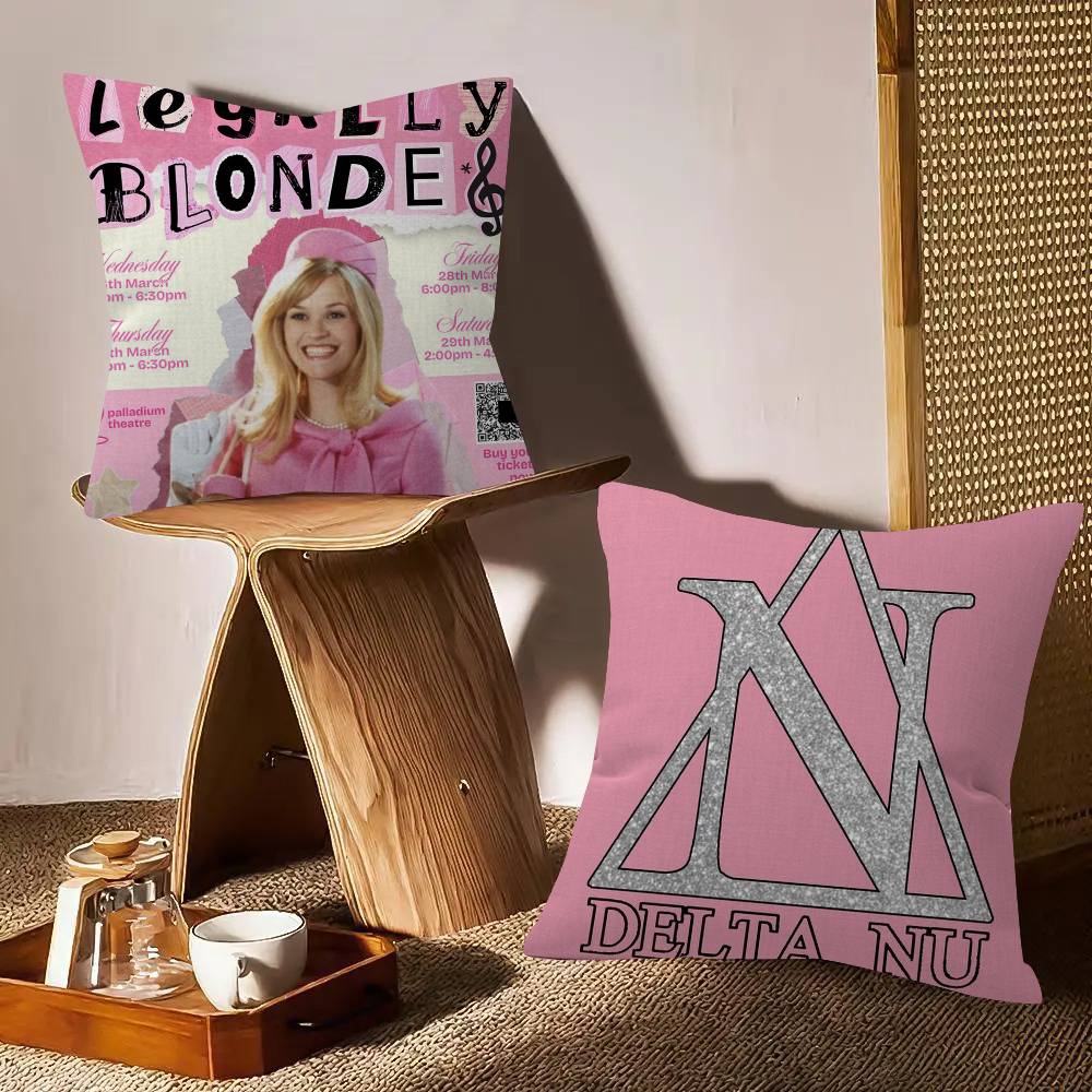Movie L-Legally Logo B-Blonde 45*45Cm Cushion Cover Pillow Cover Decor Pillowcase Home Pillowcase For Couch Pillow
