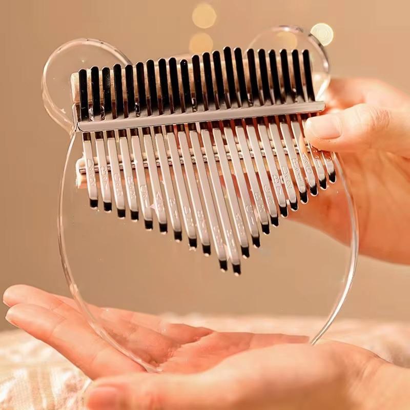 21 tone mini kalimba clear crystal kalimba acrylic thumb piano acoustic finger piano portable instrument