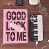 Art piano keys music note acrylic black edge apple iPhone11promax phone case new 11 hard