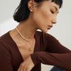 Niche Titanium Steel Heart-Shaped Hollow Pendant Clavicle Necklace