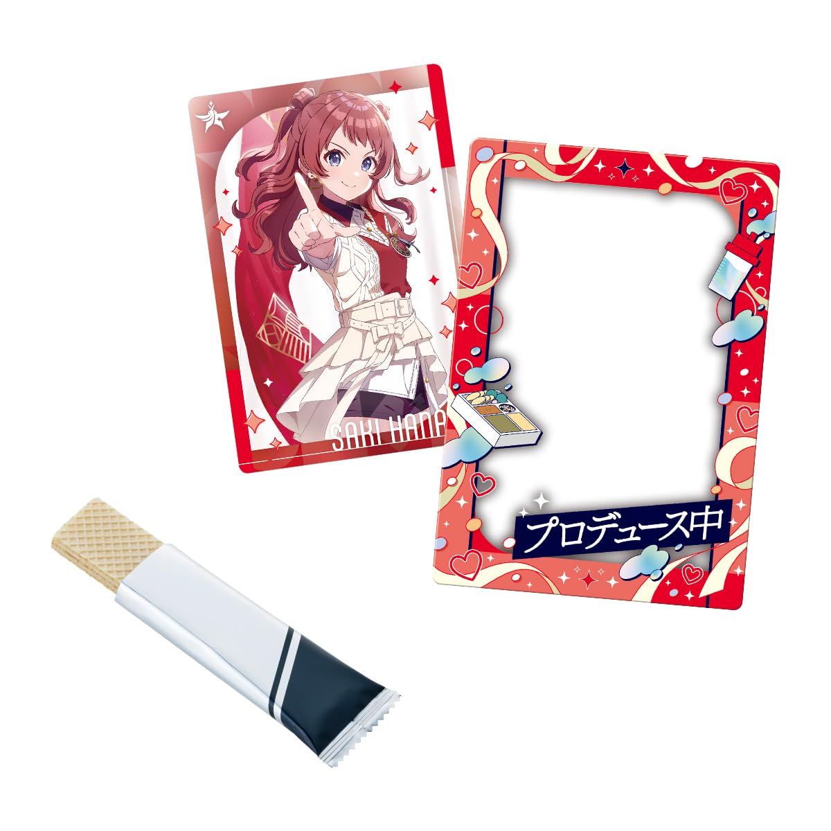 Bandai Gakuen Idolmaster Card Frame Stick Wafers Wafers Candy Toy Set of (BANDAI) (Tentative) & (Baked Confectionery) [BOX 20]
