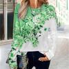 Floral Pattern Women Fashion Trend T-Shirts Spring Autumn Long Sleeve 3D Print Flower Street Ladies Tee 3XL Big Size Casual Tops