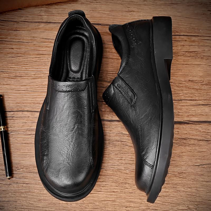 Fashion Men's Leather Shoes Slip on Dress Shoes Wedding Shoes