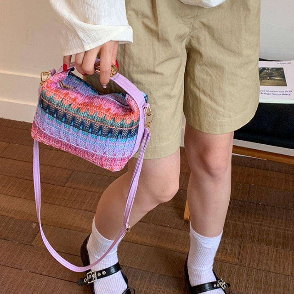 Leisure Weave Handbag Trendy Women Shoulder Bag Summer Straw Crossbody Bag Women