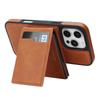Case for iPhone 16 Pro - Leather/PU, Brown, With Stand