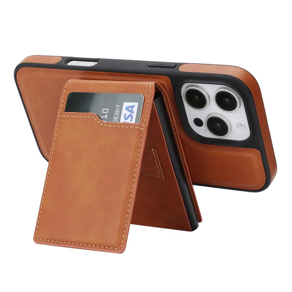 Case for iPhone 16 Pro - Leather/PU, Brown, With Stand