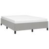 Bed Frame without Mattress Light Grey 140x190 cm Fabric