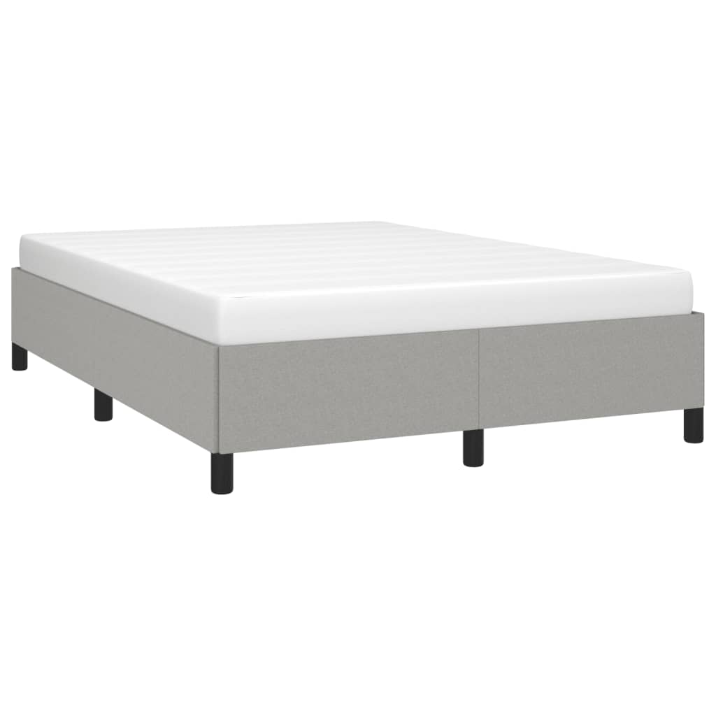 Bed Frame without Mattress Light Grey 140x190 cm Fabric