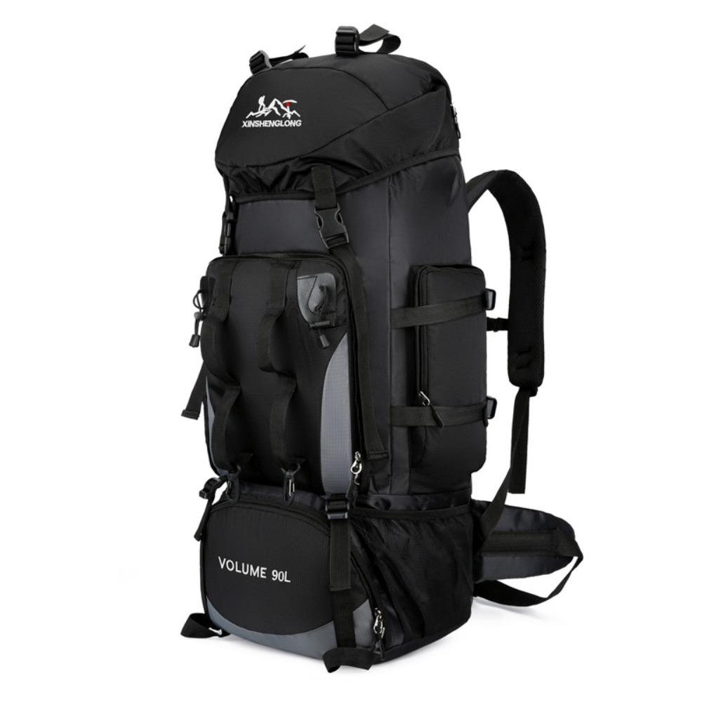 90L Large Capacity Oxford Cloth Backpack Water Repellent Double-Shoulder Bag Mountaineering Hiking