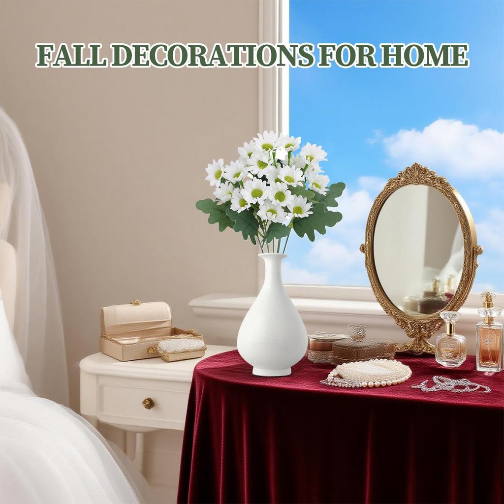 Artificial Plants Flowers Small Chrysanthemum Faux Fall Flower Decor  Wedding flores Valentine's day Home Decoration Fake Flower