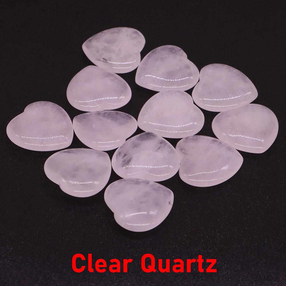 20Mm Mini Stone Heart Shape Crystal Home Decoracion Statue Natural Rose Quartz Reiki Healing Gemstone Pocket Gift Massage 5Pcs