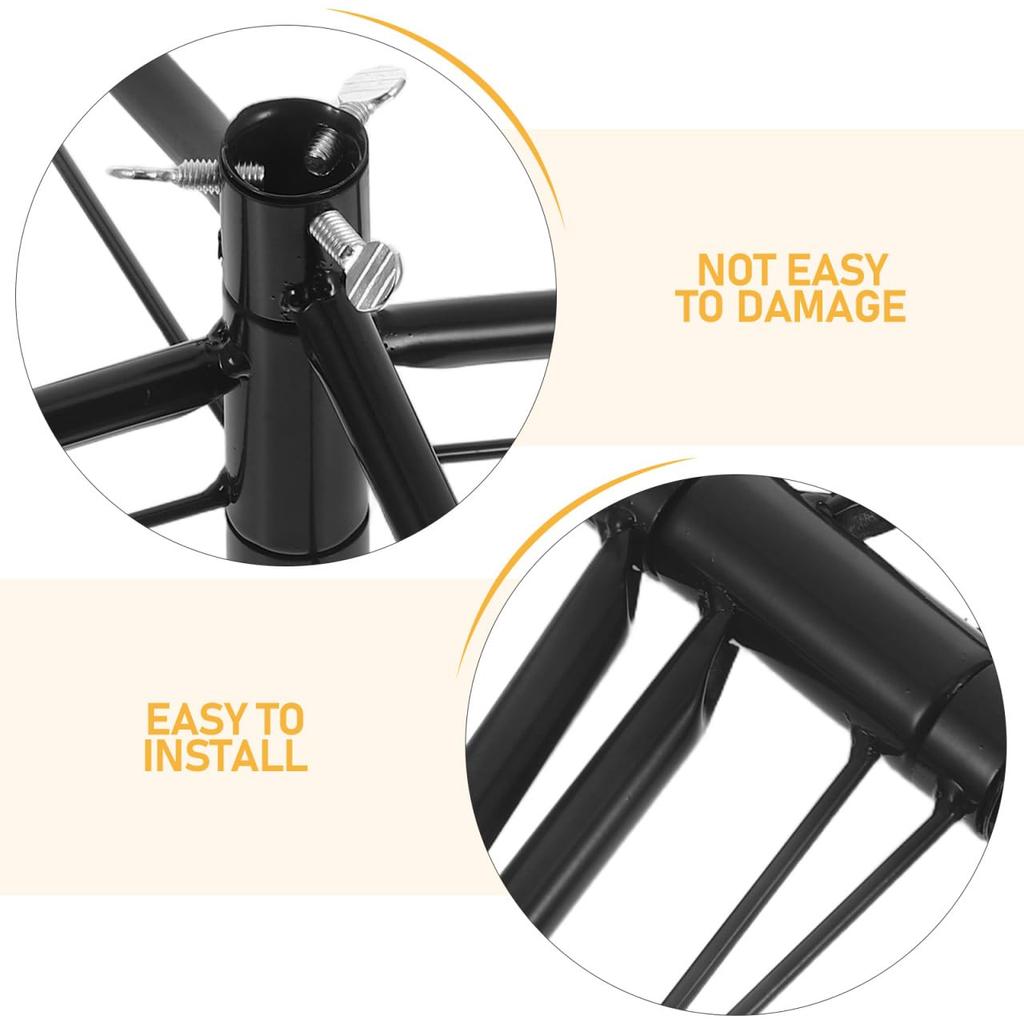 Lurrose Foldable Iron Christmas Tree Christmas Tree Artificial Tree Stand, Accessory, Stand, 35cm/45cm