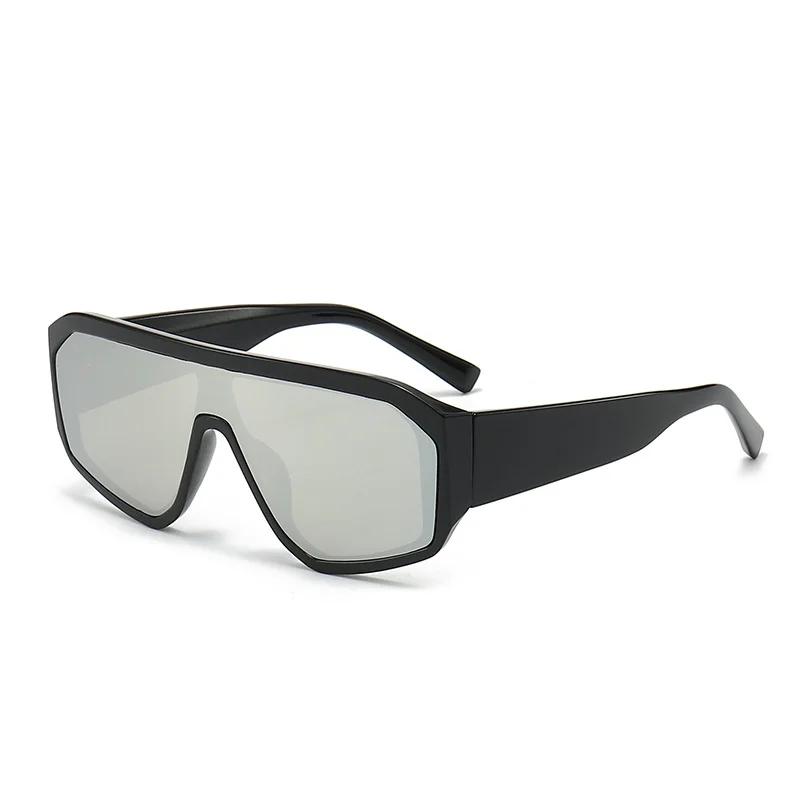 

New Large Frame Square Sunglasses Women Designer Fashion UV400 Sun Glasses Outdoor Sports Eyewear Joined Body As shown in Figure