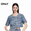 ONLY 2024 Summer Plaid Short Denim Jacket for Women