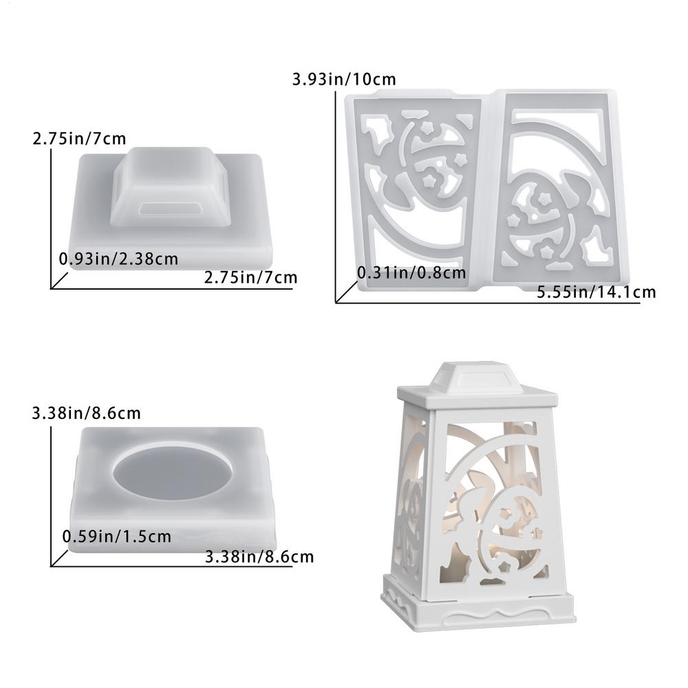 Ostern Silikon Gießform Lebensmittelqualität DIY Dekorationen Formen Hohl Osterhase Nachtlicht Laterne Kerzenhalter Form