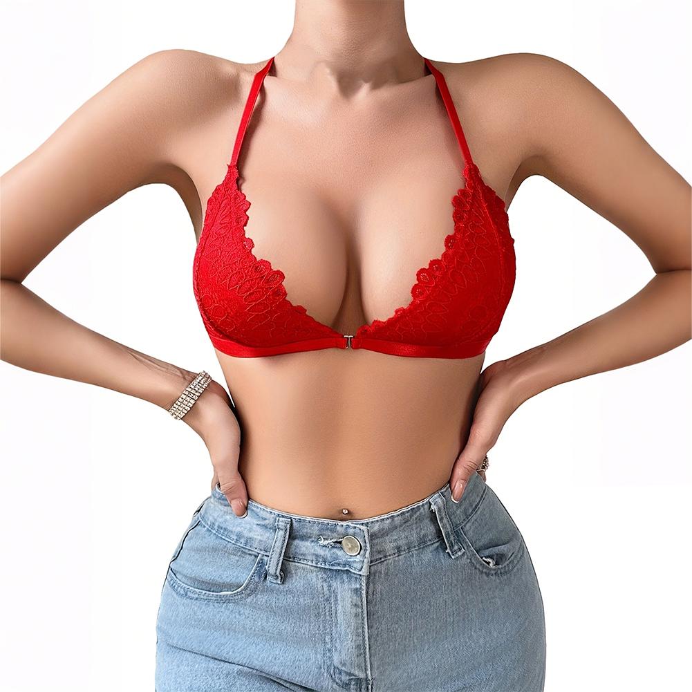 Women s Cross-Back Halter Bra with Front Closure XL
