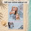 Beach TowelSabrina Carpenter Custom Name Text Personalized Soft Towel for Beach Pool Indoor Home Decor Gift