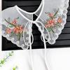Elegant Detachable False Collar Embroidery Flower Petal Female Sweater Shirt Sewing False Collar Sweater Dress Supply