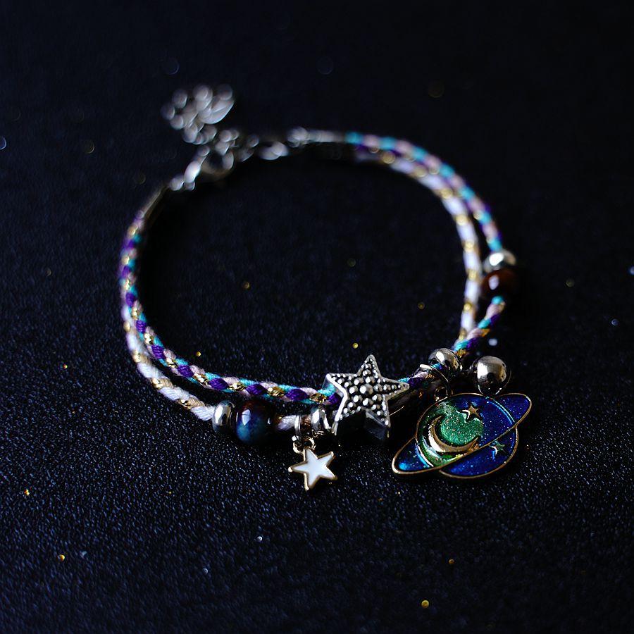 RUI RUI YU Star Moon Braided Bracelet Female Student Girlfriend Cute Children'S