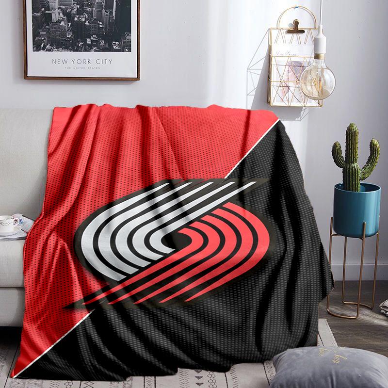 Trail Blazers Logo Blanket Lightweight Flannel Bedding Blanket Perfect for Travel, Camping, Living Rooms, Offices, Sofas, Fan Christmas Gift