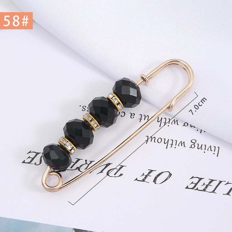 Pearl Anti-Exposure Brooch: Women's Waist-Cinching Pin & Clothing Decoration
