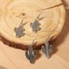 Punk Western Cowboy Style Creative Niche Design Sense Vitality Cactus Ear Hook Earrings Retro Trend
