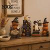 Reusable Wooden Holiday Crafts Farmhouse Halloween Tabletop Decorations, Table Topper Signs, Spooky Seasonal Home Accents Pumpkin Ghost Tiered