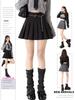 2025 Academy-Style High-Waist Pleated Skirt with Waist Chain - Versatile Slimming Short Skirt, Sweet or Cool Style