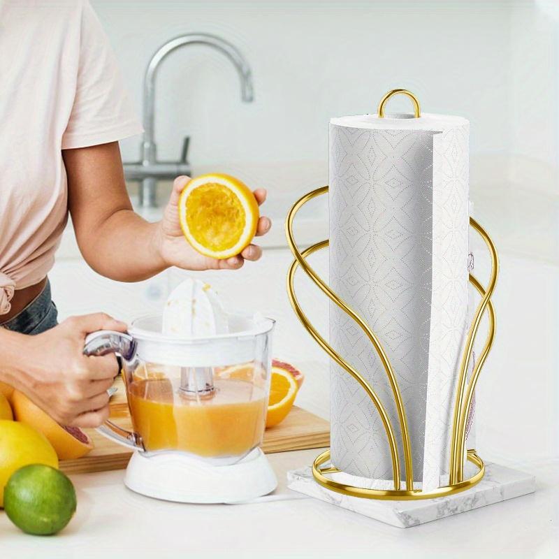 1pcs Hotel Kitchen Restaurant Iron Tabletop Paper Towel Holder Creative Standing Tissue Roll Organizer for Home & Commercial Use
