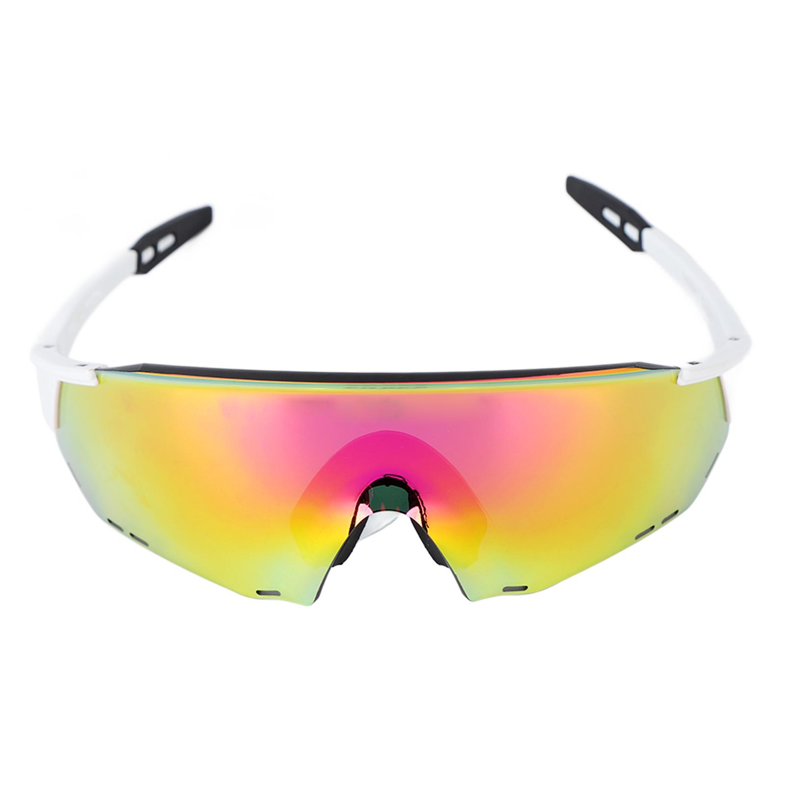 Polarized Photochromic Cycling Glasses Wind Proof Fashion Sports Sunglasses for Men Women White Pink