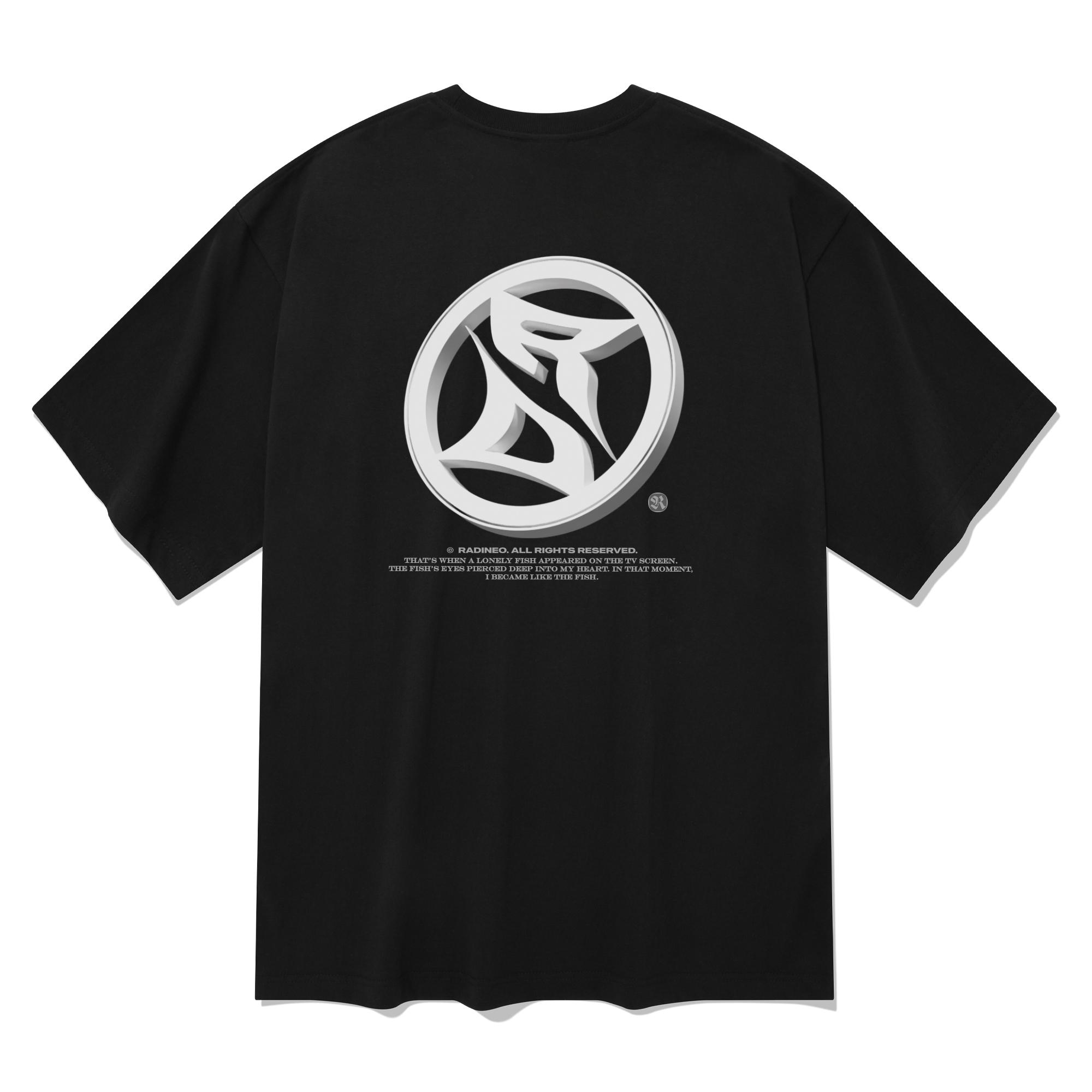 Radineo Round Logo Short Sleeve T-Shirt Black Black (Black)/L
