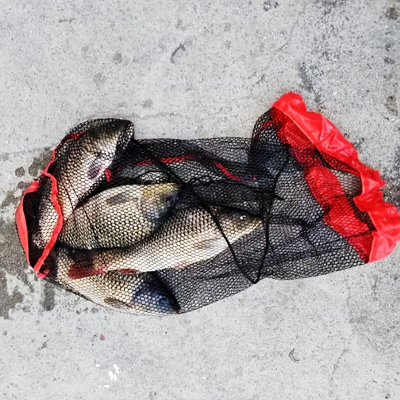 40x80cm Large Collapsible Fishing Net with Long Handle & Quick-Dry Mesh - Heavy-Duty Nylon Foldable Fish Basket with Storage Bag,
