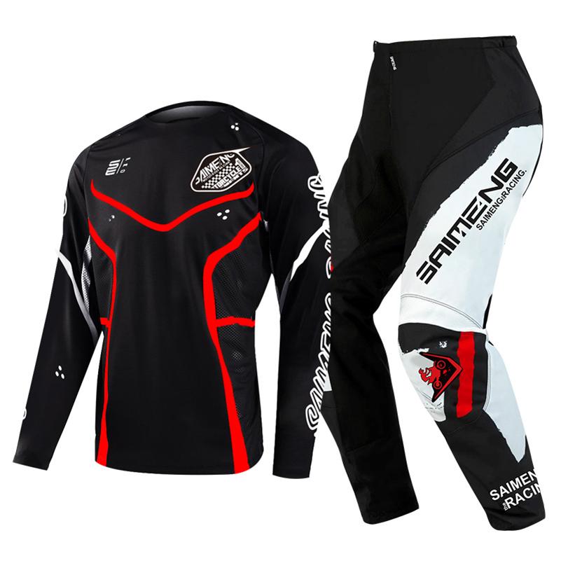 Set completo abbigliamento motocross per bambini Kit Maglia Pantaloni Youth bambino verde Moto nero 3 4 5 6 7 8 9 10 anni Tuta fuoristrada blu arancio Enduro cross ragazzo ragazza