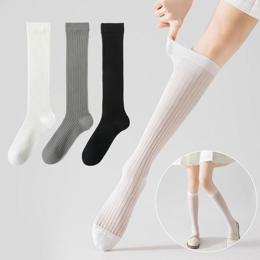 Cotton Thigh Tights Thin High Socks Casual Leggings