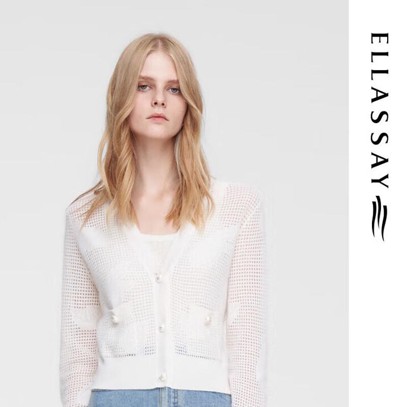 ELLASSAY Women's Spring Breathable Knit Cardigan