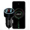 3.1A Car Charger Dual USB Port Quick Charging Aluminum Alloy LCD Display Mobile Phone Adapter for Phone