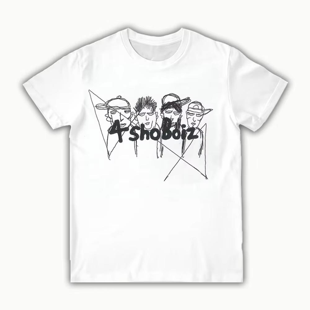LNGSHOT 4Shoboiz T-shirt Park Jaebeom Same Style Cotton Short Sleeve Tee Kpop Group Fan Support Top S разноцветный