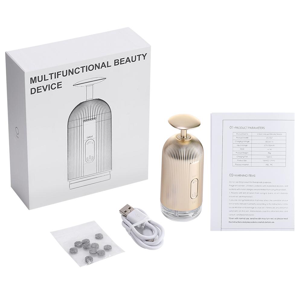 

Facial Massager Skin Tightening 4 Colors LED Light Therapy Vacuum Cupping Face Lifting Device Slimming Face Sucker Negative Pres