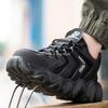 Fashion Platform Safety Shoes Men Women Steel Toe Sneaker Puncture Proof Work Safety Boots Man Construction Work Shoes Breathable 35-48