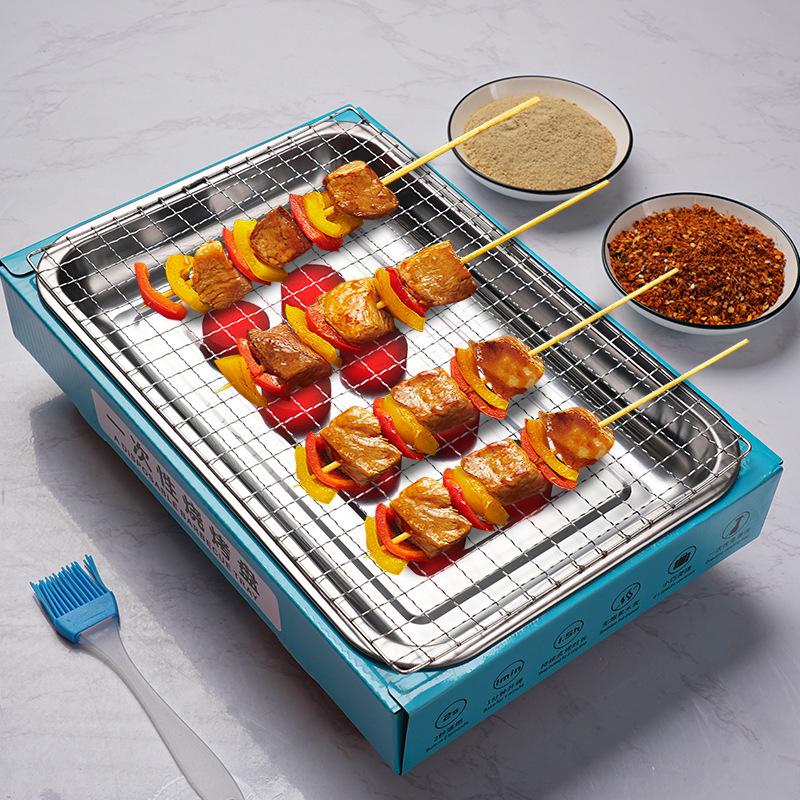 Portable Smokeless Charcoal Grill - Ideal for Family BBQs, Camping, Seafood, and Meat Grilling Outdoors.