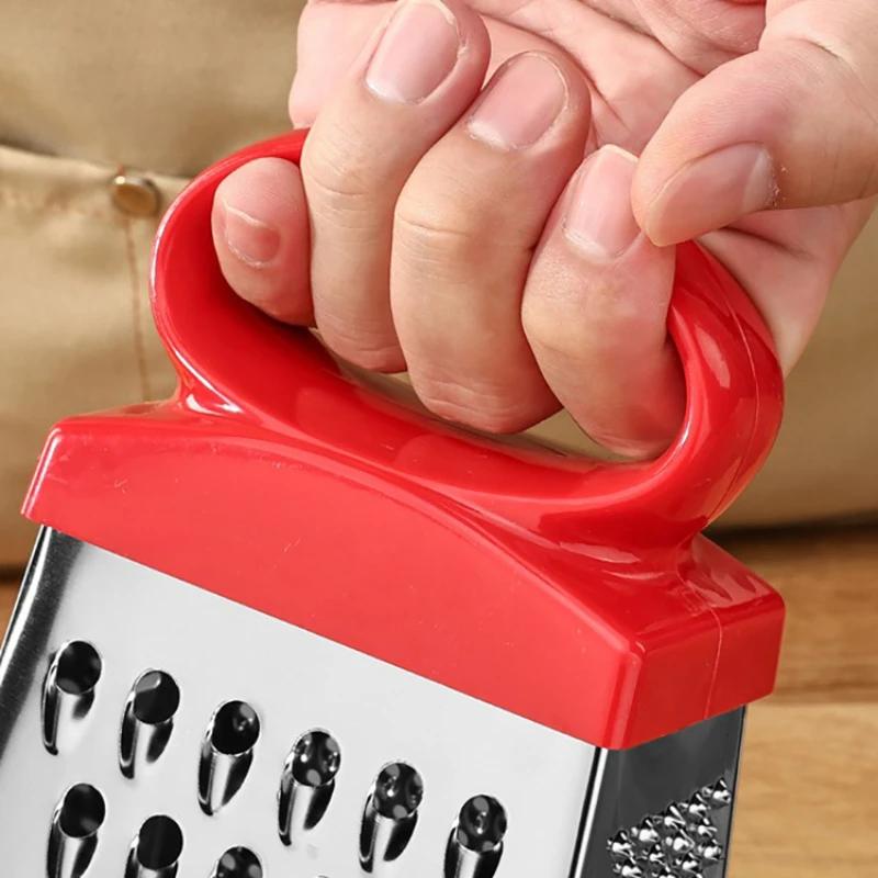 9 Zoll Edelstahl Vierseitige Hobelkäsereibe Karotte Gurke Gemüse Dreidimensionaler Cutter Küchenhelfer