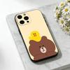 Cartoon L-LINE F-Friends Brown Phone Case For iPhone 17,16,15,14,13,12,11 Plus,Pro,Max,Mini Silicone black Soft Cover