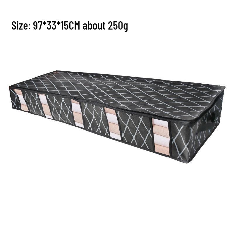 Foldable Under-Bed Storage Box: Dustproof, Transparent, Divided Clothes Organizer