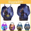 Fortnite Battle 3d Printed Hoodie Jacket Sweatshirt Spandex Material Round Neck Hip Hop Style