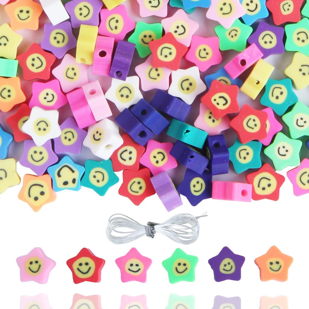 Colorful Bohemian Polymer Clay Beads - DIY Jewelry Accessories Pack