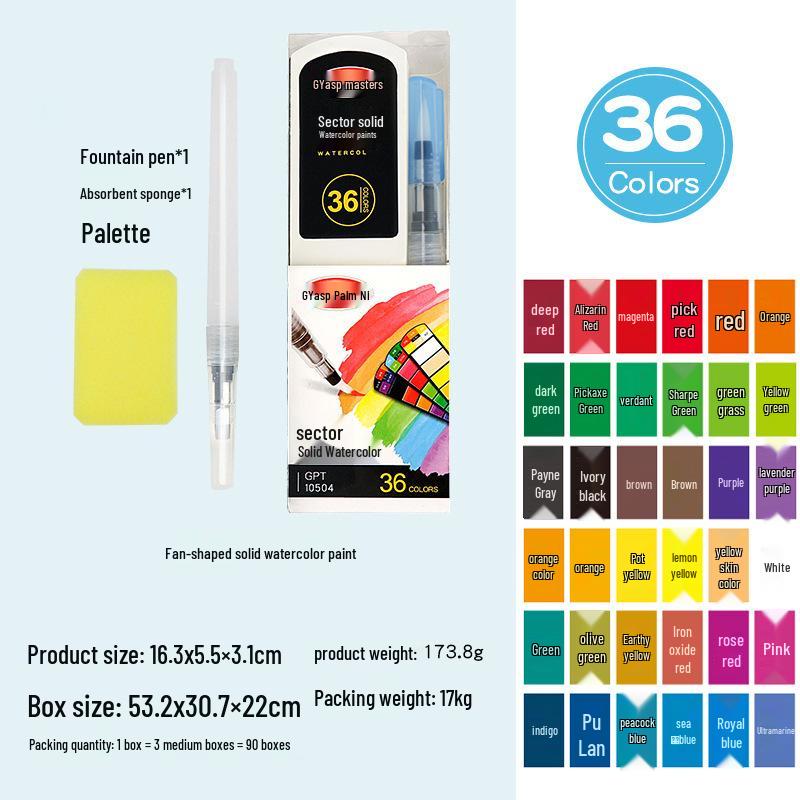 

Осваивая акварель: Набор гуашевых красок 18/24/36 цветов для начинающих