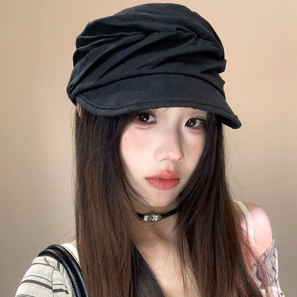 Japanese Linen Berets Classic Peaked Caps Fashion Newsboy Hats Female